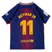 Barcelona Home Stadium Shirt 2017-18 - Kids with Neymar Jr 11 printing, Red/Blue