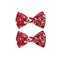 bandana bow hair clips