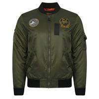 basnett bomber jacket with patches in amazon khaki tokyo laundry