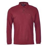 Barbour Long Sleeve Sports Polo, Ruby, XL