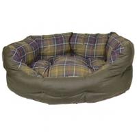 barbour wax cotton dog bed olive 18 inches