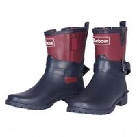 Barbour Biker Buckle Welly, Navy, UK8