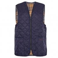 Barbour Quilted Waistcoat Zip-In Liner, Navy / Dress Tartan, 42