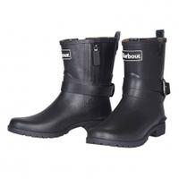 Barbour Biker Buckle Welly, Black, UK4