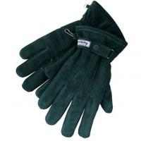 Barbour Insulated Nubuck Leather Gloves, Black, Large