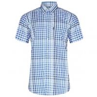 Barbour Russell Short Sleeve Shirt, Blue, Medium