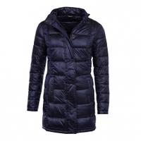 Barbour Clyde Long Quilted Coat, Navy, UK8