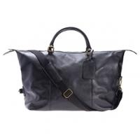 Barbour Leather Travel Explorer Bag, Black, One Size