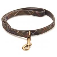 barbour tartan webbing dog lead one size classic tartan