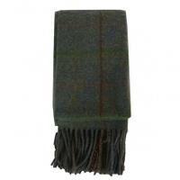 Barbour Newmarket Plaid Lambswool Scarf, Blue, One Size