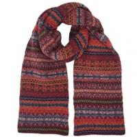 Barbour Melrose Scarf, Red Multi, One Size