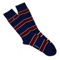 barbour mens hexham stripe sock deep blue medium