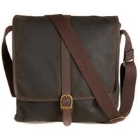 Barbour Wax Leather Mail Bag, Olive, One Size