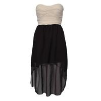 bandeau dress with high low hem