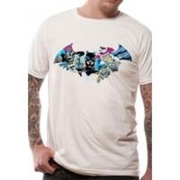 Batman - Gothem City Unisex White T-Shirt Large