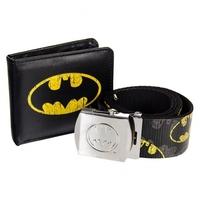 Batman Comic Print Wallet and Belt Box Set