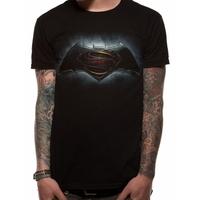 Batman vs Superman - Logo Unisex Black T-Shirt Small