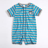 Baby Casual/Daily Striped Color Block One-Pieces, Cotton Summer Short Sleeve