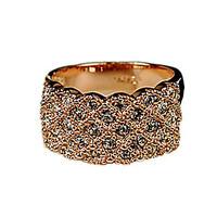 Band Rings Rhinestone Alloy Fashion Gold Silver Jewelry Party 1pc