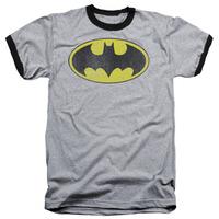Batman - Retro Bat Logo Distressed Ringer