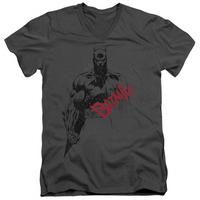 Batman - Sketch Bat Red Logo V-Neck