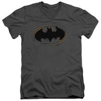 batman spray paint logo v neck