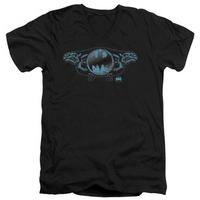 Batman - Two Gargoyles Logo V-Neck