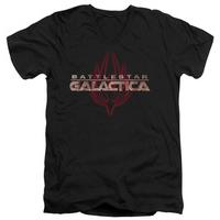 Battlestar Galactica - Logo With Phoenix V-Neck