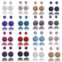 ball double faced pearl stud earrings brand jewelry candy piercing fac ...