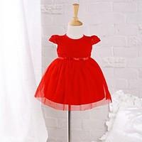 Baby Casual/Daily Solid Dress Cotton Nylon Summer Dress