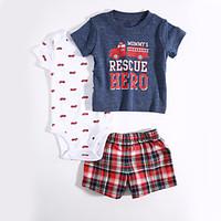 Baby Casual/Daily Geometric Clothing Set, Stripes Summer