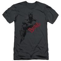 Batman - Sketch Bat Red Logo (slim fit)