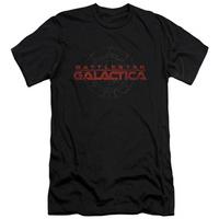 battlestar galactica battered logo slim fit