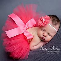 Baby Casual/Daily Solid Dress, Nylon Pink / Purple / Red