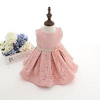 baby solid dresscotton summer pink white