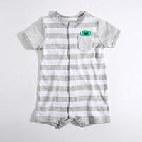 Baby Casual/Daily Striped One-Pieces, Cotton Summer Short Sleeve