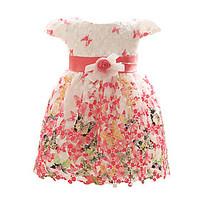 baby girls redbluefuchsia dress floral polyester all seasons