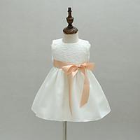 Baby Party/Cocktail Floral DressPolyester All Seasons White(give belt)