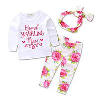 baby kids princess sets clothes hair band long sleeve t shirt children ...