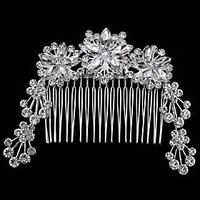 bardian three flowers rhinestone flower comb