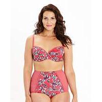 Balcony Wired Pink Print Bra