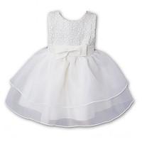 Baby Formal Solid Embroidered Dress, Polyester Summer-