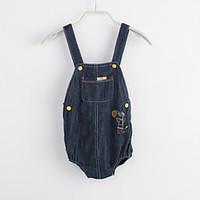Baby Casual/Daily Solid One-Pieces, Cotton Summer Sleeveless