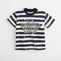 Baby Casual/Daily Striped Tee-Cotton-Summer-