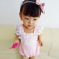Baby Infants And Young Children Cotton Fashion Lace Bowknot Backless Sleeveless Clothing Jumpsuit Climb Clothes