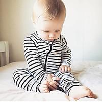Baby Infants And Young Children Cotton Fashion Cartoon Pinstripe Long Sleeve Clothing Jumpsuit Climb Clothes
