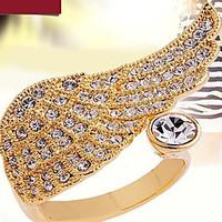 Band Rings Alloy Cubic Zirconia Simulated Diamond Wings / Feather Fashion Screen Color Jewelry Party 1pc