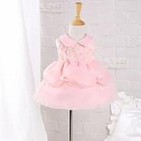 Baby Casual/Daily Solid Dress Cotton Nylon Summer Fluffy Dress