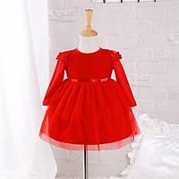 Baby Casual/Daily Solid Dress Cotton Nylon Spring/Autumn Dress