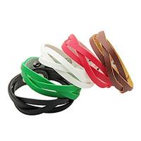 BaoGuangPunk Style Weave Leather Bracelet(Assorted Color)